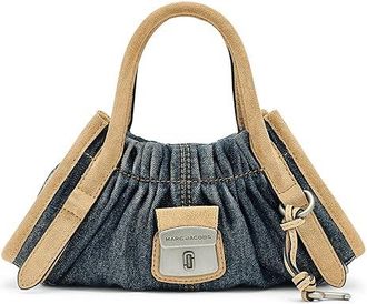 Marc Jacobs The Denim Suede Cristina Small Satchel Satchel Womens Handbags Dark Wash Indigo, Cotton/Denim