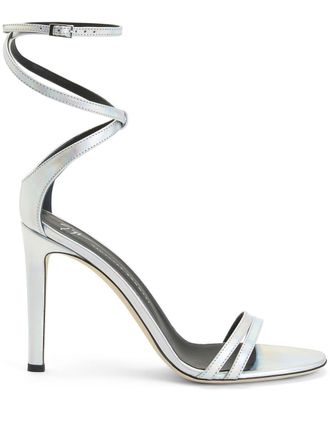 Giuseppe Zanotti Catia strappy 105mm sandals - women - Leather/Leather/Leather - 35.5 - Silver
