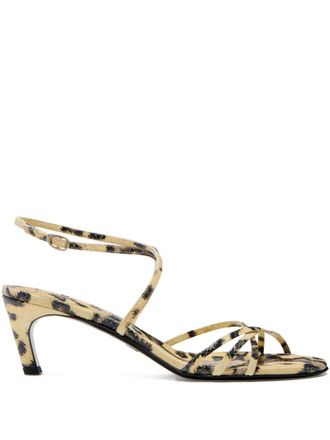 Proenza Schouler Uma embossed-python sandals - women - Goat Skin/CALFSKIN/Python Skin - 39 - Neutrals