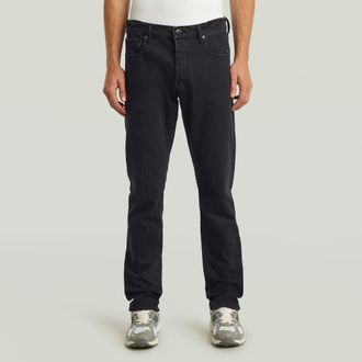 G-Star Regular-fit-Jeans G-STAR 3301 Straight Tapered, Herren, Gr. 30, L&auml;nge 30, washed schwarz, Denim/Jeans, Obermaterial: 98% Baumwolle, 2% Elasthan, norma