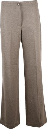 Seventy Grey Straight-Leg Wool Pants