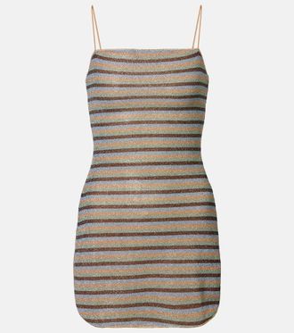 Os&eacute;ree Lumiere striped minidress