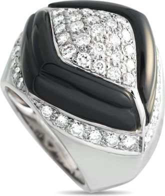 Luxury Bazaar 18K White Gold 0.94ct Diamond Ring MF28-011626