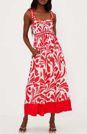 Beach Riot Cari Tie Strap Cover-Up Maxi Dress in Sunshine Dunes at Nordstrom, Size X-Large