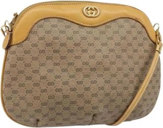 Gucci Pre-owned Micro Small GG Canvas Schoudertas - Dames - Vintage Schoudertas - Beige - ONE Size - Vintage