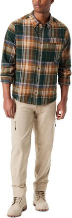 G.H. Bass & Co. Bass Outdoor Shirt Mens Green Plaid Long Sleeve Button-Up Classic Fit MAC73