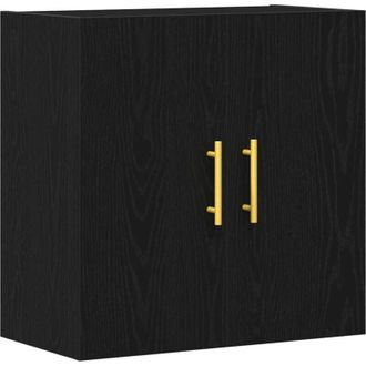 vidaXL Mueble De Pared Montaje En La Pared Roble Negro 60 X 31 X 70 Cm Vidaxl