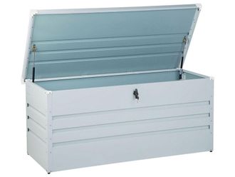 Beliani Arc&oacute;n metal 132 cm 62 cm gris claro