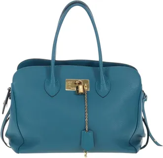 Louis Vuitton Milla Veau Nuage Calfskin Blue Leather Handbag (Pre-Owned)