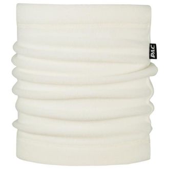 P.A.C. Neckwarmer Fleece Schlauchschal f&uuml;r Herren | beige/wei&szlig;
