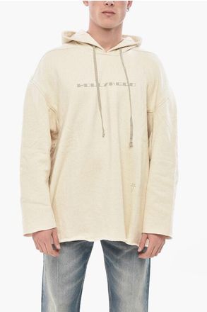 Rick Owens DRKSHDW Brushed Cotton Hoodie with Front Print size M