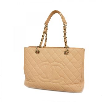 Chanel Pink Grained Calfskin Tote Bag (Pre-Owned)