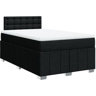 vidaXL Vidaxl - Cama Box Spring Con Colch&oacute;n Tela Negro 120x200 Cm