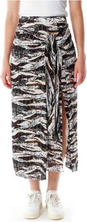 Lala Berlin Feminine Wrap Rok - Dames - Midirokken - Veelkleurig - L - Rokken
