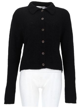 Our Legacy Knitted Long-Sleeve Top With Classic Polo Collar And Button-Down Front