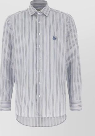 Etro striped cotton poplin shirt