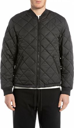 Replay Steppjacke REPLAY, Herren, Gr. XXL, schwarz, Web, Obermaterial: 72% Polyester, 28% Polyamid. Futter: 100% Polyester. Wattierung: 100% Polyester, unifa