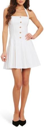 Flying Tomato Halter Denim Minidress in White Denim at Nordstrom Rack, Size Medium