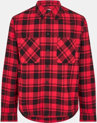 Off-white Mens Off White Check Shirt in Red/Black - Size Medium