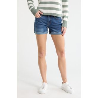 Vigoss Cuffed Mid Rise Denim Shorts in Dark Wash at Nordstrom Rack, Size 31