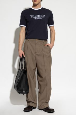 Marni T-shirt With Logo, Mens, Black