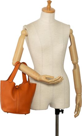 Herm&egrave;s Pre-owned Womens Picotin Bucket Bag - Tan Leather - One Size