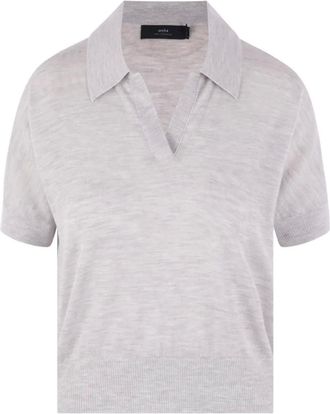 arch4 V-neck short-sleeve T-shirt - women - Cashmere - S - Grey