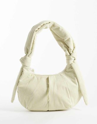 &Ouml;lend Borsa da spalla color lime a righe-Multi