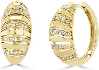 Sabrina Designs 14K 0.29 Ct. Tw. Diamond Hoop Earrings