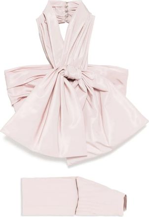 Saiid Kobeisy Set con fiocco senza spalline - Rosa