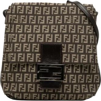 Fendi Pre-owned Crossbody Bag - Dames - Vintage Schoudertas - Bruin - ONE Size - Leer - Vintage