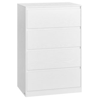Vasagle C&oacute;moda de 4 cajones para dormitorio de color blanco