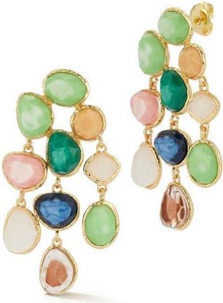 Sphera Milano Multistone Statement Drop Earrings in Gold at Nordstrom Rack