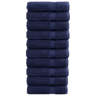 Berkfield Home Premium Shower Towels SOLUND 10pcs Navy Blue 70x140cm 600gsm