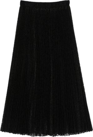 Ermanno Scervino pliss&eacute; midi skirt - Black