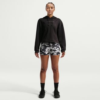 Nike Womens Nike Pro 3 Mid-Rise Printed Biker Shorts in Black | IO1252-010
