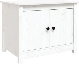 vidaXL Coffee Table White 71x49x55 cm Solid Wood Pine Vidaxl