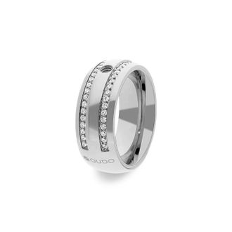 Qudo Womens Basic Lecce Ring In Silver