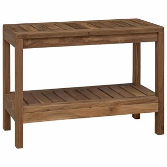 vidaXL Mesa Lateral De Ba&ntilde;o Con Almacenamiento Natural 60 X 30 X 45 Cm Vidaxl