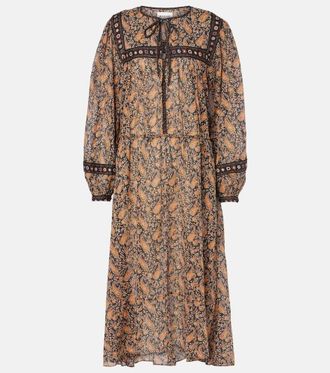 Isabel Marant Greila cotton voile midi dress