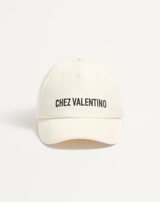 Valentino Garavani Chez Valentino Cotton Baseball Cap Wo