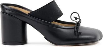 Maison Margiela Schoenen, Dames, Zwart, 38 EU, Zwarte elastische band blokhak sandalen