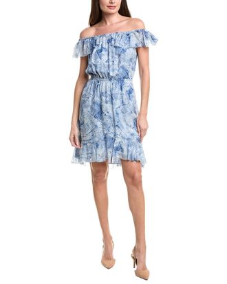 L'agence LAgence Leonie Off-Shoulder Silk Dress