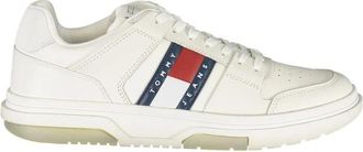 Tommy Hilfiger Leather Sneaker - Heren - Sneakers - Wit - 45 EU - Leer - Schoenen