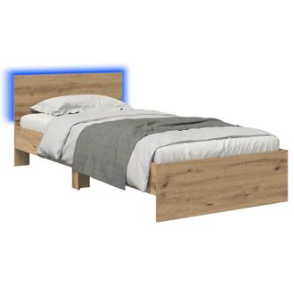 vidaXL Estructura De Cama Roble Artisan 80 X 200 Cm Vidaxl