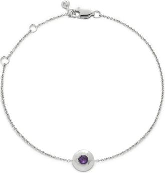 Monica Vinader Bracciale February Birthstone - Argento