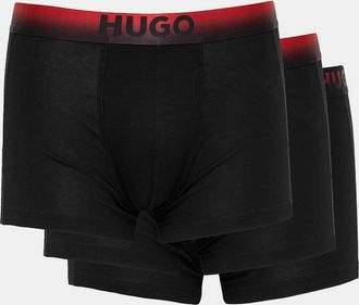 HUGO BOSS Mens HUGO Mens 3-Pack of Degrad&eacute;-Waistband Trunks - Open Miscellaneous 963 - Black - Size: 33/32/32
