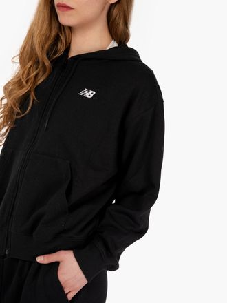 New Balance Felpa hoodie french terry full zip black
