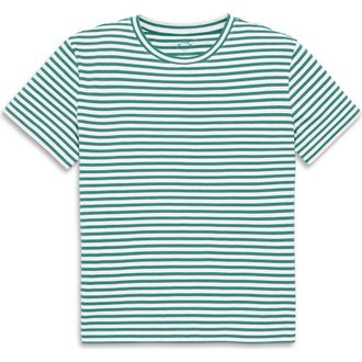 primary Adult Easy Crewneck Stripe Tee in Sunwashed Teal White Stripe at Nordstrom, Size Xx-Large