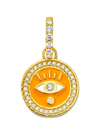 Buddha Mama Diamond Clementine Evil Eye hanger - Goud
